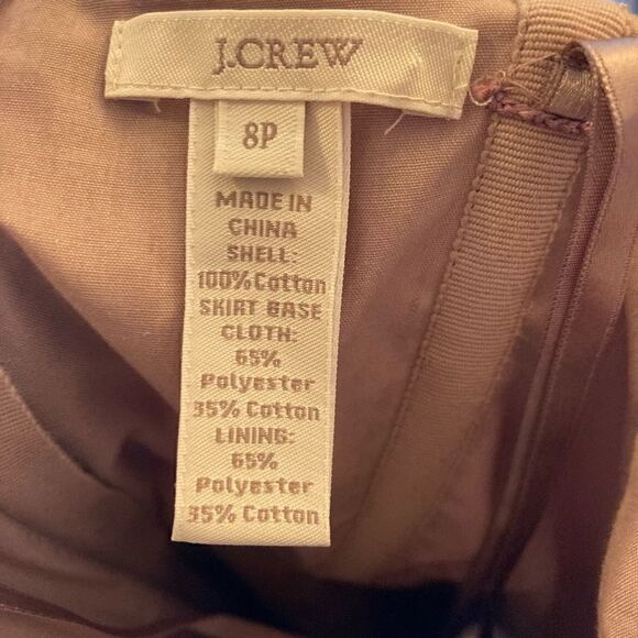 J.Crew Lavender Strapless Tiered Ruffle Dress, Size 8P - Picture 10 of 10